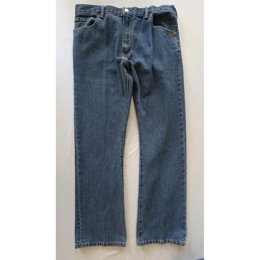 Levi's 517 Bootcut Jeans Mens 36x32 Dark Wash Denim Blue EUC